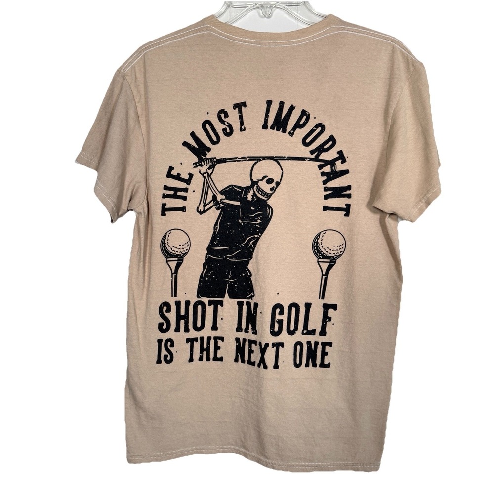 Call Your‎ Mother Golf Graphic Tee Men's M Cotton Retro Skeleton T-Shirt